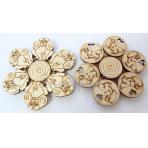 Изделия из можжевельника Подставка под кружку Собачки