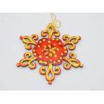 Новогодние игрушки Подвеска Снежинка расписная