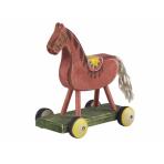 Деревянные каталки Каталка лошадка на платформе