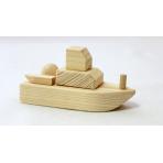 Деревянные машинки Кораблик военный