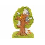 Деревянные пазлы Кошки на дереве