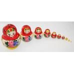 Русские классические матрешки Матрешка Семеновская круглая 10 в 1шт.