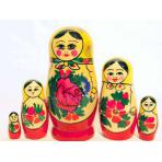 Русские классические матрешки Матрешка Семеновская малая 5 в 1шт. 