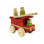 Деревянные машинки Пожарная машина с экипажем