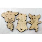 фото заготовки Набор подвесок -Три поросенка