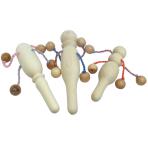 Деревянные погремушки Погремушка с бусинами неокрашенная