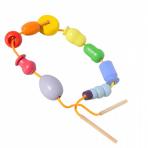Игрушки шнуровки Бусы-шнуровка окрашенные