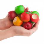 Математические игры Счетный материал12 наливных яблочек-4сортав льняном мешочке