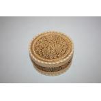 Изделия из бересты Берестяная шкатулка круглая