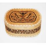 Изделия из бересты Берестяная шкатулка овальная