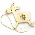 Новогодние игрушки Подвеска с колокольчиком - Олень