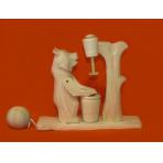 Фото Богородские игрушки Мишка с рукомойником (богородская игрушка)