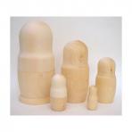 Деревянные заготовки Матрешка 5 в 1 (большая, неокрашенная)