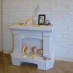 Игрушки из картона Игрушка из картона Картонный камин белый