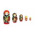 Русские классические матрешки Матрешка Земляничка малая 5 в 1