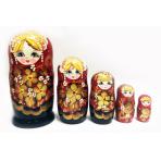 Русские классические матрешки Матрешка Хохлома 5 в 1