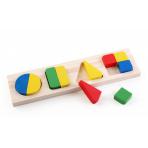 Пазлы в виде фигурок Доска -вкладыш Геометрия большая