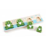 Пазлы в виде фигурок Доска-вкладыши Лягушки Больше-Меньше