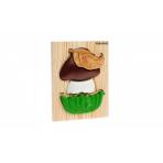 Пазлы в виде фигурок Пазл-картинка Грибок