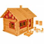 детские конструкторы Избушка Три медведя с росписью и мебелью