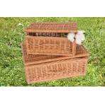 Фото Набор из двух корзин с крышкой(Сундучок) M004