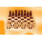 Настольные игры Шахматы обиходные инкрустированные соломкой