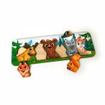 Пазлы в виде фигурок Рамка-вкладыш Лесная семья