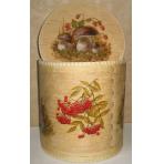 Изделия из бересты Короб Грибы Круговая роспись