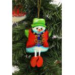 Новогодние игрушки Елочная игрушка с ножками Снеговик