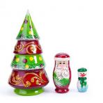 Фото новогодних подвесок Елочка Матрешка окрашенная