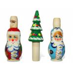Деревянные свистульки Набор свистулек Новогодний