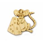 Новогодние игрушки Подвеска  крысенок с сыром под роспись