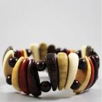 фото Браслет цветной лепестки с бусинами