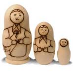 матрешки для творчества Матрешка. Первая Русская. трёхместная (3 в 1, выс. 11 см)
