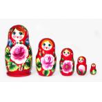 Русские классические матрешки Матрешка Цветочек малая 5 в 1шт.