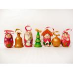 Новогодние игрушки Набор подвесок Красный