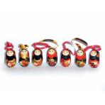 Новогодние игрушки Набор подвесок Хохлома