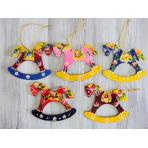 Новогодние игрушки Подвеска лошадка Цветы