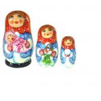 Фото новогодних подвесок Матрешка 3 в 1 Зимние прогулки