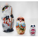 фото Матрешка авторская 3 в 1 Кошка