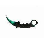 Фото оружия Керамбит из дерева Волны изумруд