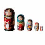 Деревянные матрешки Матрешка Питомцы 5 мест