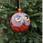 Колокольчики и шары из дерева Шар на елку Сова 100мм