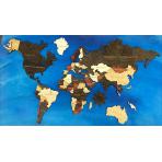  Карта мира деревянная цветная многоуровневая( 180*108) RUS