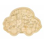 Геометрические пазлы, мозайки Пазл -раскраска Автопарк