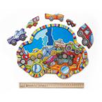 Геометрические пазлы, мозайки Пазл Машинки (Леобум)