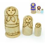 матрешки для творчества Набор Распиши матрёшку Традиция 1, 3 в 1, 11 см