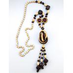 Украшения из дерева Бусы Ракушки двухцветные