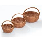 Фото Набор из трех корзин F032 из ивового прута