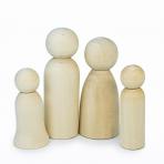 Деревянные человечки Набор человечков 4 шт. Куколки под роспись